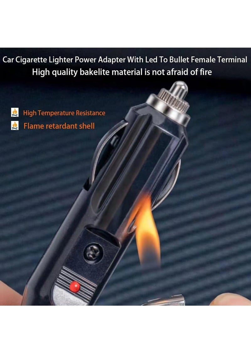 Generic Car Cigarette Lighter Adapter, 240W 1-to-2 DC 12V/24V Plug Splitter with Dual Socket, Switch, 3.9-inch Extension Cord, and 15A Fuses - Suitable for 12/24V Vehicles  - Image 5