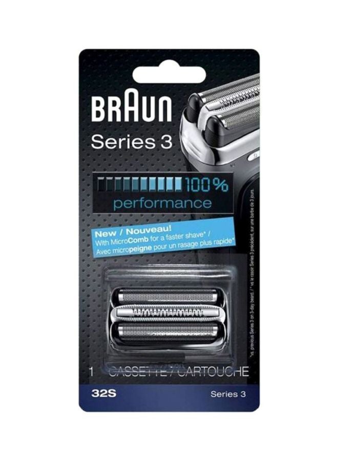 BRAUN Series 3 Cassette 32S Silver Single edge cutter head Color - Image 5