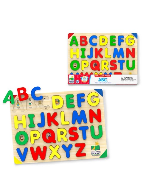 : Lift & Learn Abc Puzzle - Alphabet Puzzles For Toddlers - Preschool Games & Activities For Children Ages 3-6 Years (26 Pieces)