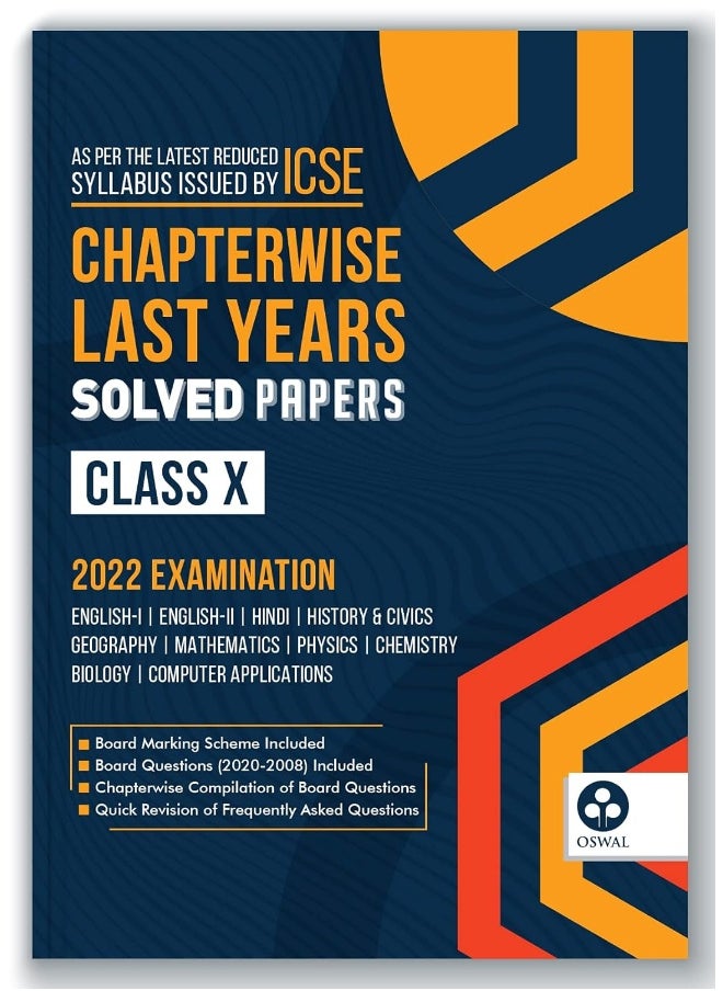 null - Oswal Printers & Publishers Pvt. Ltd Chapterwise Last 10 Years Solved Papers: Icse Class 10 for 2022 Examination - Image 1