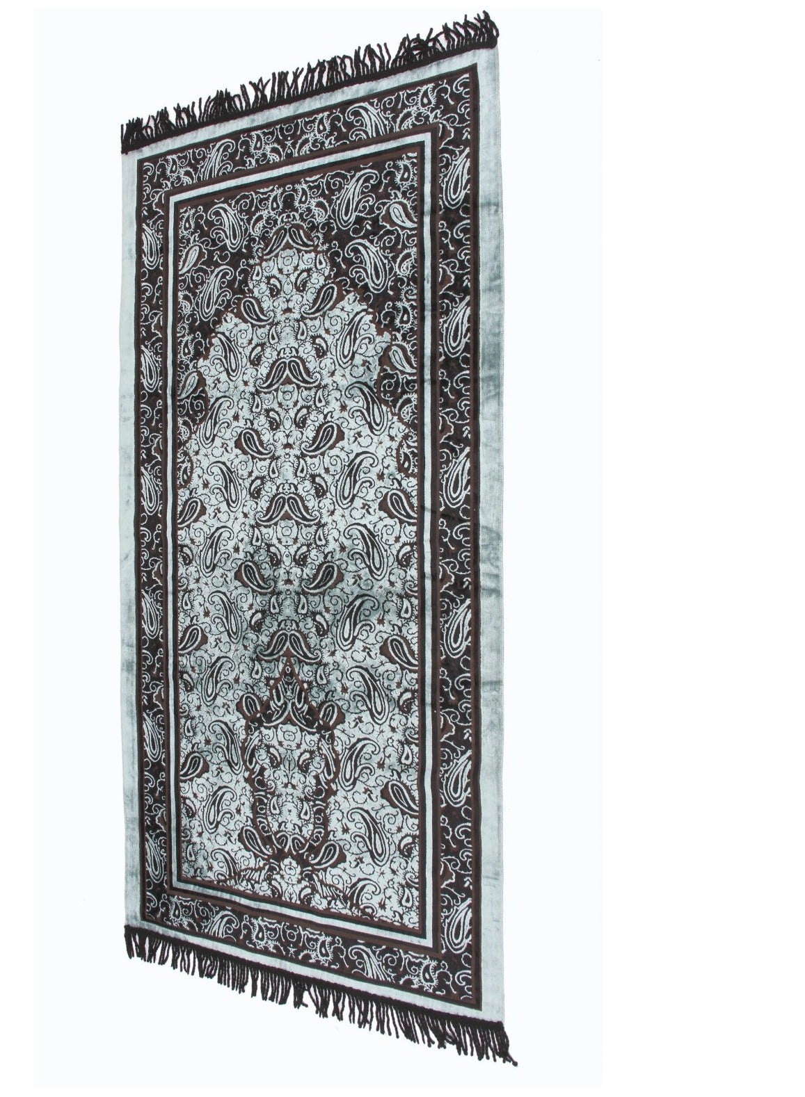 Prayer Mat 614GSM Anti-Slip Velvet Top Islamic Prayer Mat New Design Thick Padded Sajadah Prayer Rug for Men Women Eid Gift Ramadan ( 140cm X 70cm)