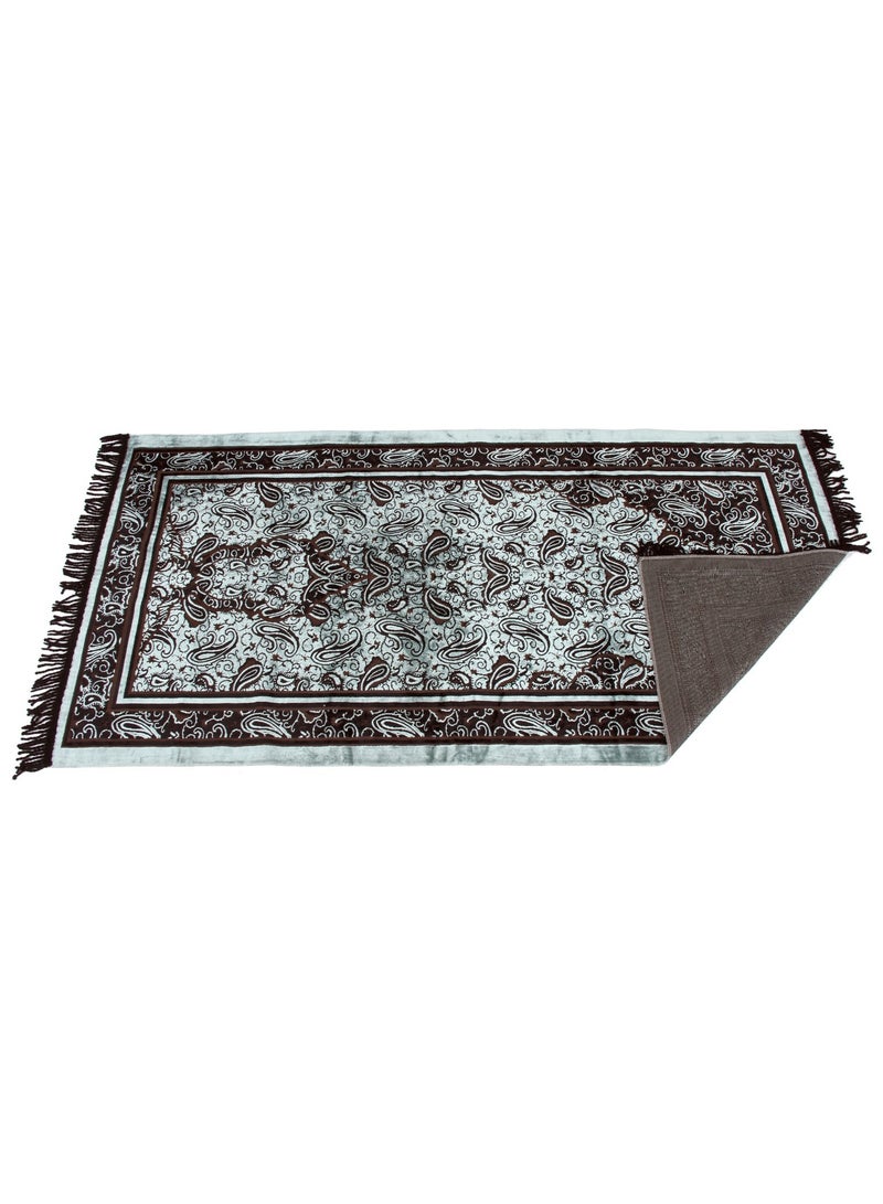 Vitacelli Prayer Mat 614GSM Anti-Slip Velvet Top Islamic Prayer Mat New Design Thick Padded Sajadah Prayer Rug for Men Women Eid Gift Ramadan ( 140cm X 70cm)  - Image 3