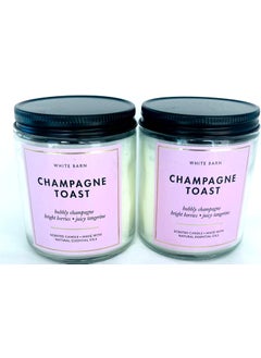 White Barn White Barn - Bath & Body Works - Champagne Toast - Single Wick Scented Candle with Essential Oils 7 oz / 198 g Each Pack of 2 