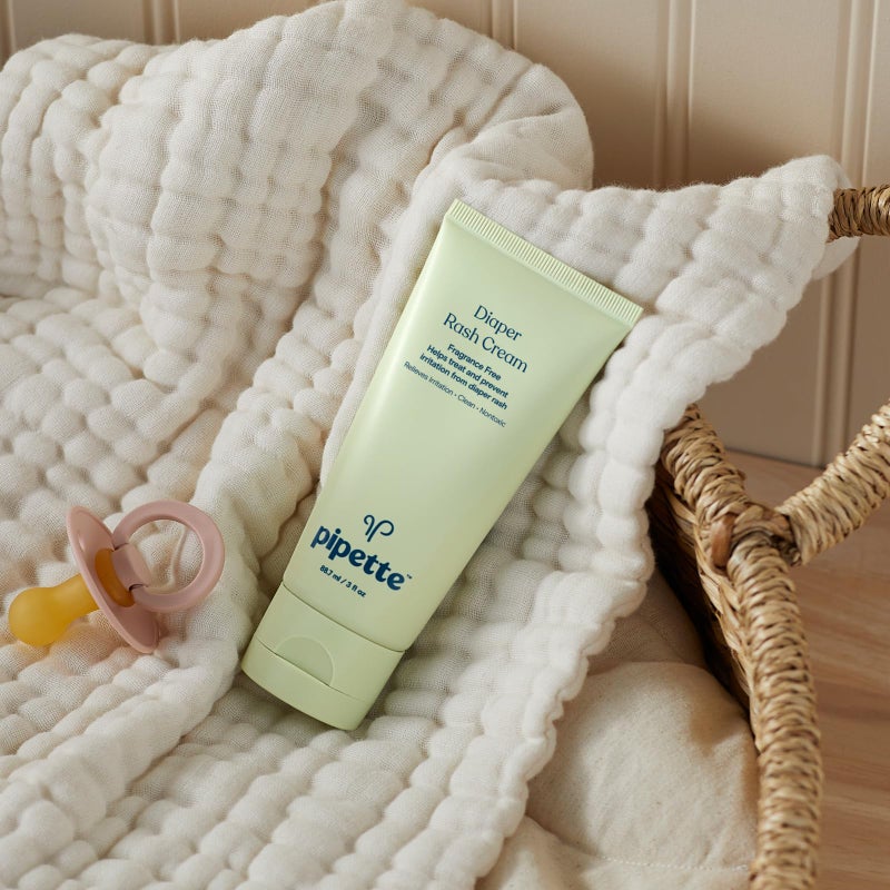 Pipette Diaper Rash Cream - Relieve & Prevent Diaper Rash with Non-Nano Zinc Oxide, Fragrance-Free Baby Butt Cream, Non-Toxic Daily Protective Balm, 3 fl oz - Image 3