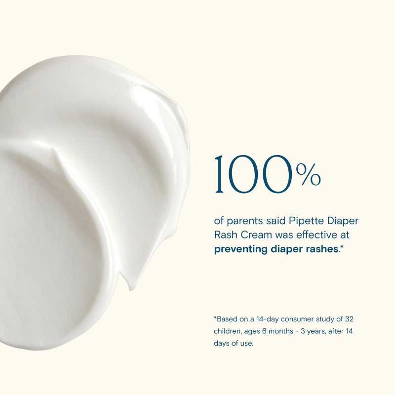 Pipette Diaper Rash Cream - Relieve & Prevent Diaper Rash with Non-Nano Zinc Oxide, Fragrance-Free Baby Butt Cream, Non-Toxic Daily Protective Balm, 3 fl oz - Image 4