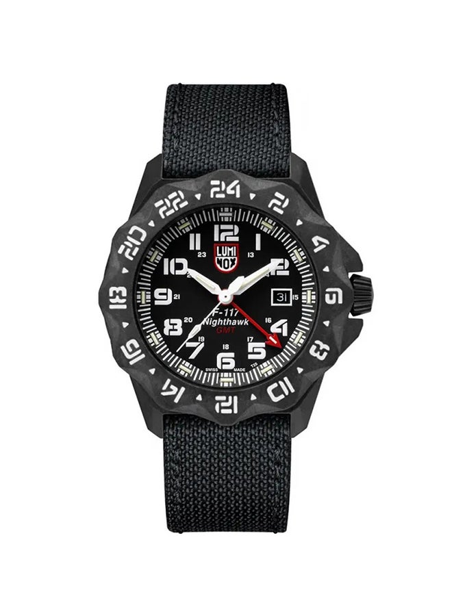 لومينكس ساعة يد جلدية للرجال بتصميم دائري بعقارب مقاس  ملم - Image 1