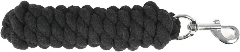 HORZE Basic Cotton 7 Horse Lead Rope  Black  One Size - Image 1
