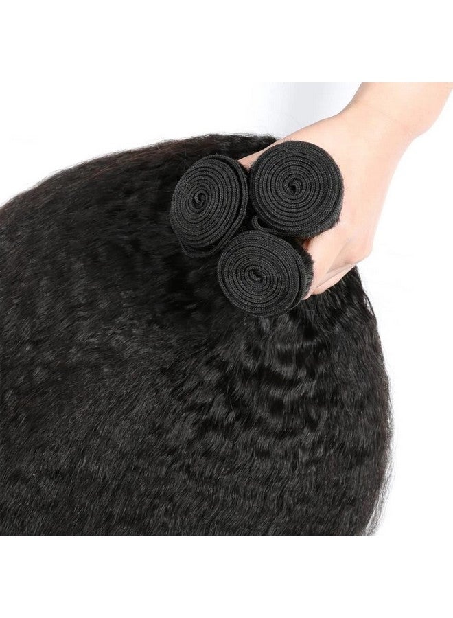 أف كيو حزم مستقيمة غريب 14 16 18 حزم شعر بشري برازيلي مستقيم غريب غير معالج 3 حزم 100 جرام / حزم لحمة مزدوجة ياكي مستقيم شعر بشري نسج ملحقات اللون الطبيعي - Image 4