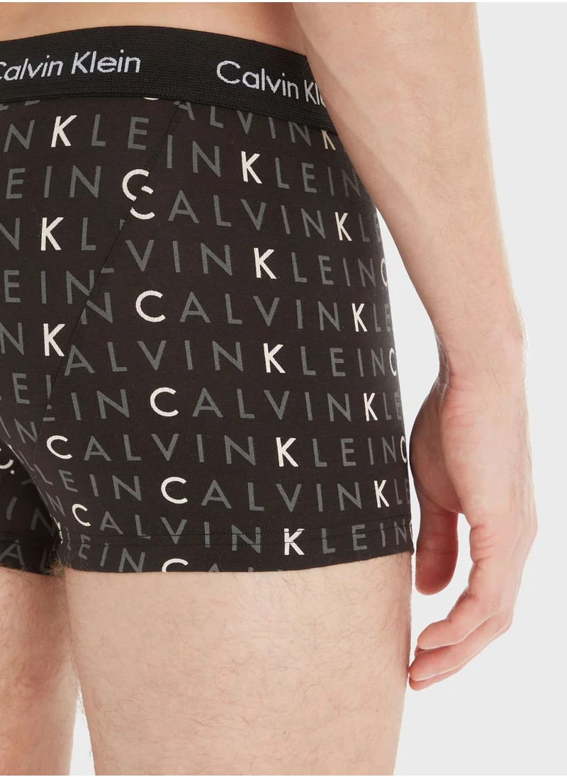 CALVIN KLEIN 3 Pack Logo Band Trunks
