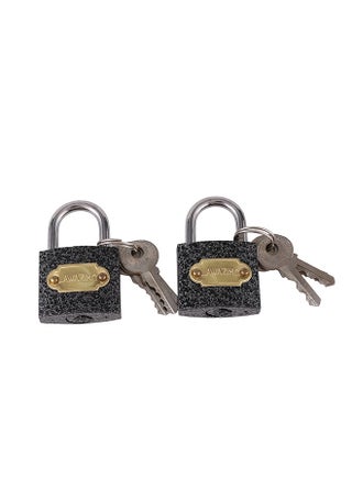 Iron Padlock 2 Piece - 32mm | Weatherproof Padlock with Keys for Travel Bags, File Cabinet Lock, Backpack, Suitcase, School Gym Locker, Toolbox - pzsku/Z8FAE070A616CFCC544A6Z/45/_/1702382940/ceac7bd4-c21a-4a5e-bbf4-3c34c923d464