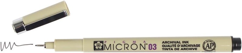 Pigma Sakura Micron - Pigment Fineliners 0.3Mm Black [Pack Of 3] - Image 1
