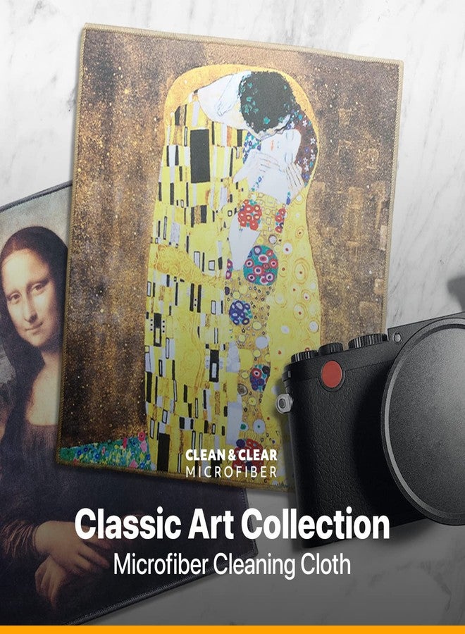 Clean & Clear Microfiber Large [6 Pack] Classic Art (Girl with a Pearl Earring) - Ultra Premium Quality Microfiber Cleaning Cloths (Best for Camera Lens, Glasses, Screens, and All Lens.), Microfiber Cloth - Image 2