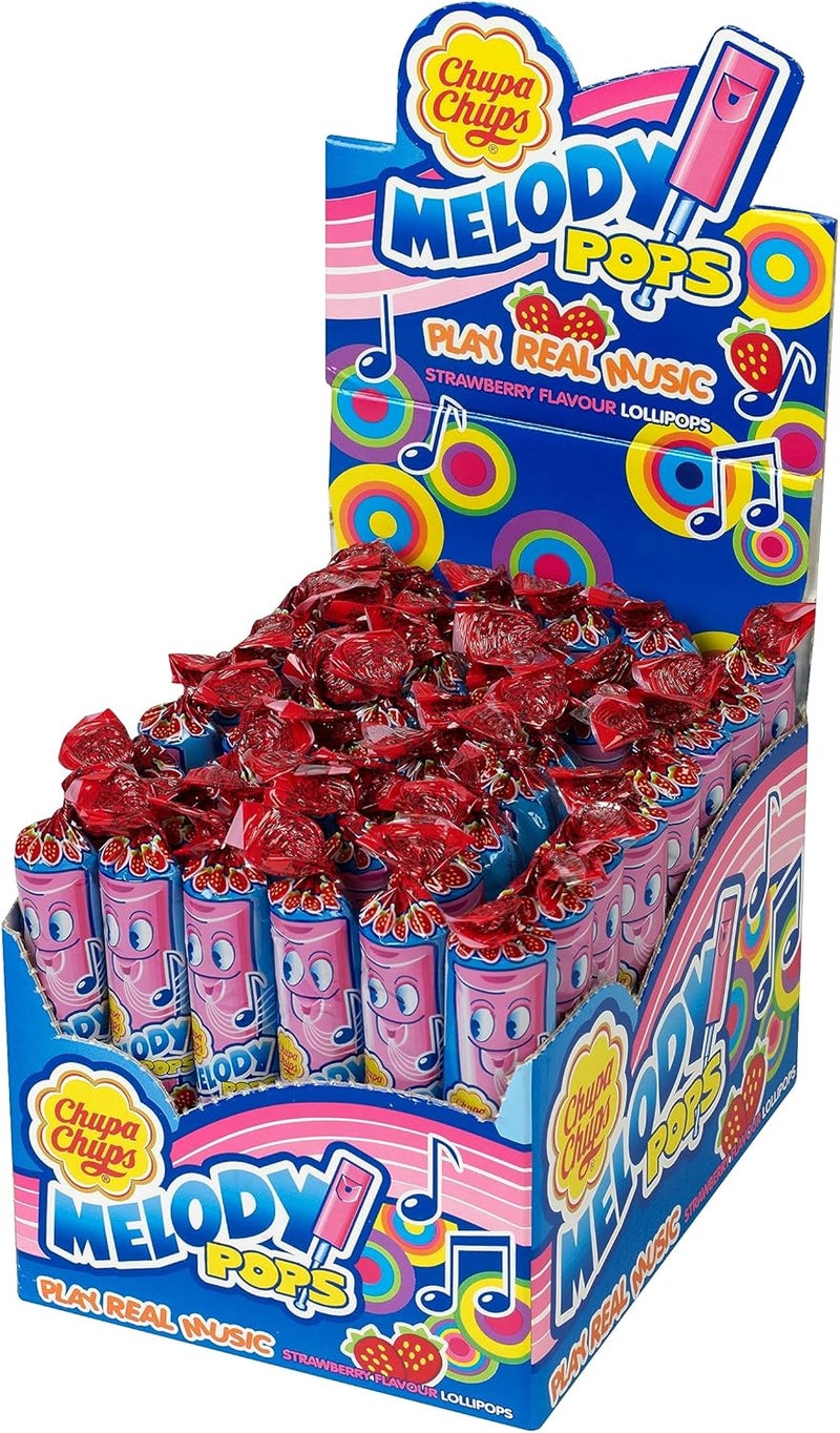 Chupa Chups Strawberry Melody Pops - Musical Lollipops, Pack of 48 - Image 1