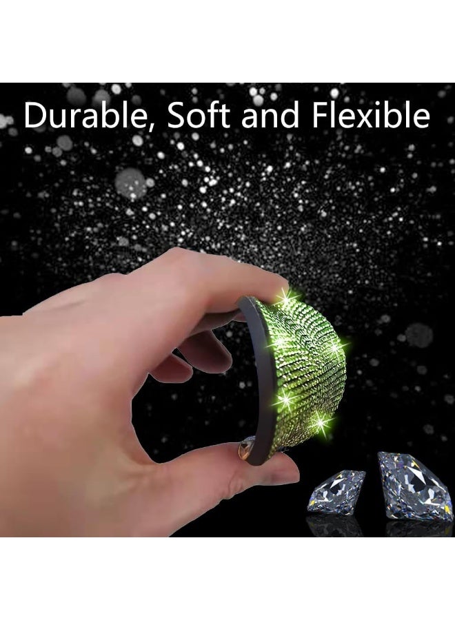 NBTEPEM 2pcs Bling Car Cup Holder Coaster, 2.75 inch Anti-Slip Shockproof Universal Fashion Vehicle Car Coasters Insert Bling Rhinestone Auto Automotive Interior Accessories for Women (2 pcs, Light Green) - Image 5