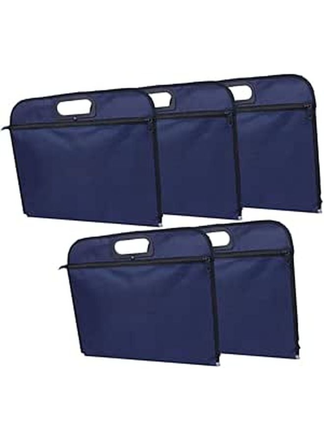 Oxford Cloth Document Holder File Organizer with Zipper Portable Storage Bag for Papers - Image 1