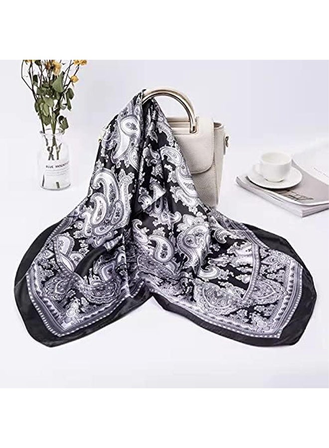 وشاح باندانا نسائي - 90 * 90 سم وشاح مربع خفيف الوزن - وشاح مطبوع رقمي متنفس - Image 3