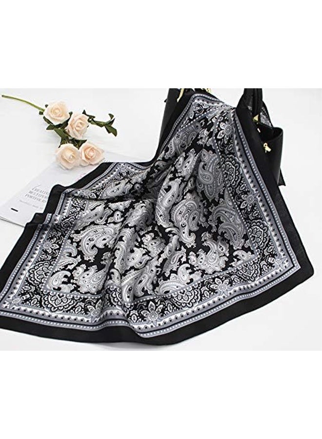 وشاح باندانا نسائي - 90 * 90 سم وشاح مربع خفيف الوزن - وشاح مطبوع رقمي متنفس - Image 2