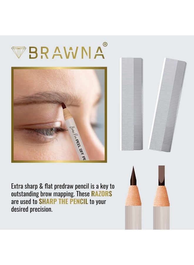 براونا أقلام تحديد الحواجب برو برو من براونا، 6 قطع، قابلة للتقشير مع مبراة واحدة - قلم تحديد حواجب مقاوم للماء - مستلزمات ميكروبليدنج - بني - Image 4