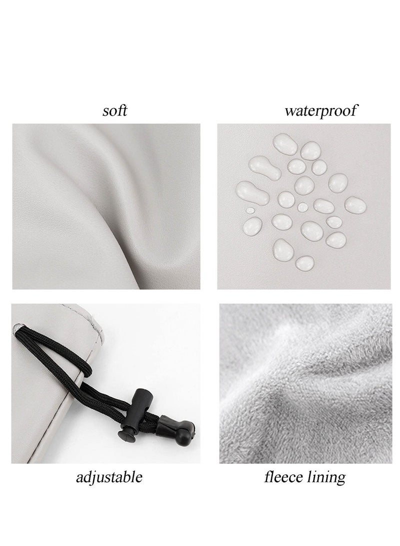 KASTWAVE Organizer for Dyson Supersonic Hair Dryer, Waterproof PU Leather Suitcase Travel Bag Drawstring Bag Organizer with Separate Pocket for Dyson Airwrap Styler Curling Iron Accessories,Gray - Image 4