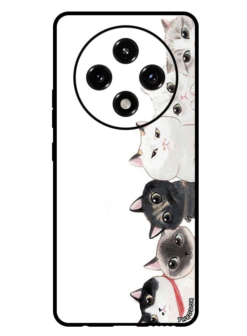Theodor Protective Case Anti Scratch Shock Proof Bumper Cover For Oppo A3 Pro Cute Cats - Image 1