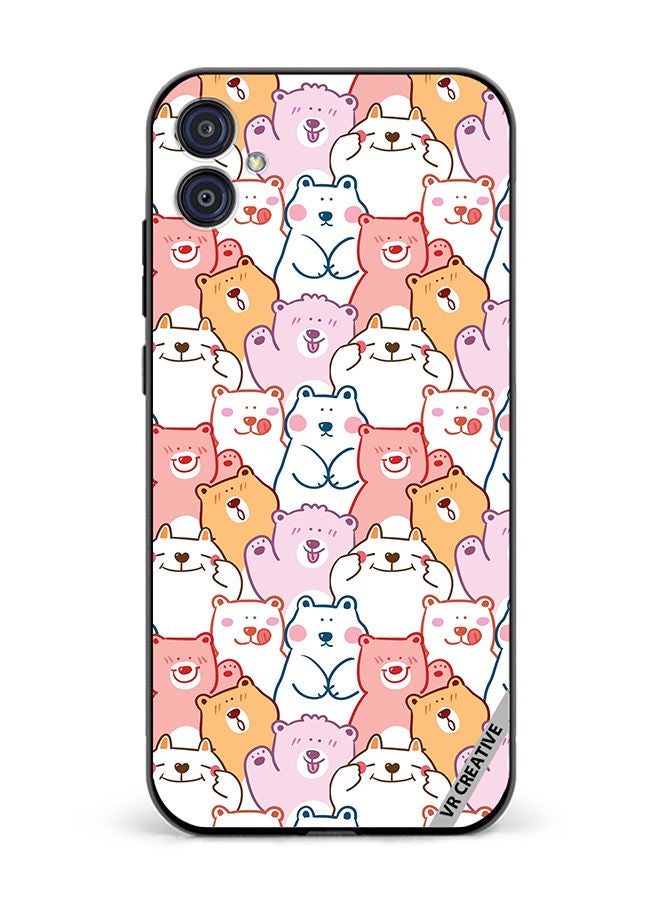 VR CREATIVE Protective Case Cover For Samsung Galaxy M04/F04 Cute Cartoon Bear Design Multicolour - Image 1