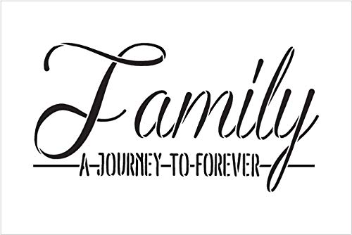 Studio R 12 Family - A Journey to Forever Stencil by StudioR12 | Reusable Mylar Template | Use to Paint Wood Signs - Pallets - Pillows - DIY Home & Family Decor - Select Size (12" x 8") - Image 3