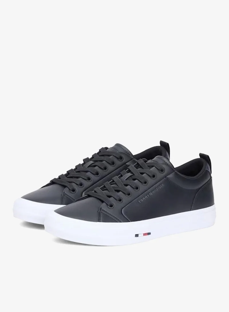 TOMMY HILFIGER Contrast Midsole Debossed Leather Trainers