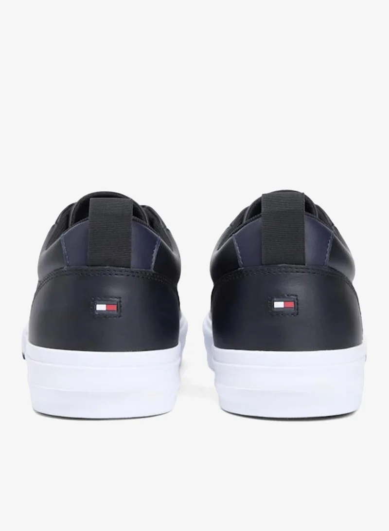 TOMMY HILFIGER Contrast Midsole Debossed Leather Trainers