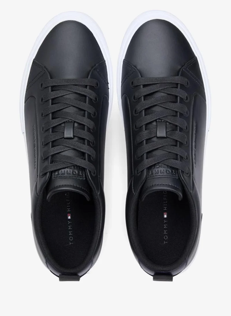 TOMMY HILFIGER Contrast Midsole Debossed Leather Trainers