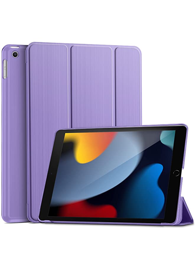 Procases ProCase iPad 10.2 Case 2021 iPad 9th Gen / 2020 iPad 8th Gen / 2019 iPad 7th Gen Case, Slim Tri-fold Stand Hard Back Shell Dual Standing Angles Protective Smart Cover Case for iPad 10.2" -Purple - Image 1