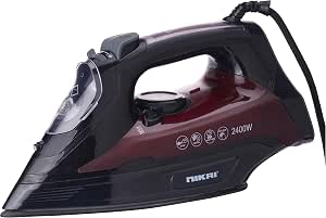 NIKAI Steam Iron for Clothes - Dry, Spray Iron | Burst Steam Function 360ML | Water Tank | Self-Cleaning Electric Iron for Home Use 2200W - 2 Years Warranty 360 ml 2400 W NSI707TS Black - Image 1