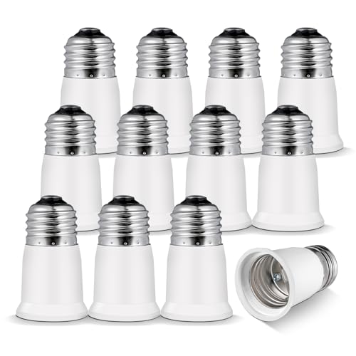 EMNOOTI Light Socket Extender,E26 to E26 Medium Screw Bulb Socket Extension Adapter,Recessed Socket 1.2" Extensions,Light Cans Socket Extender Adapter - Image 1