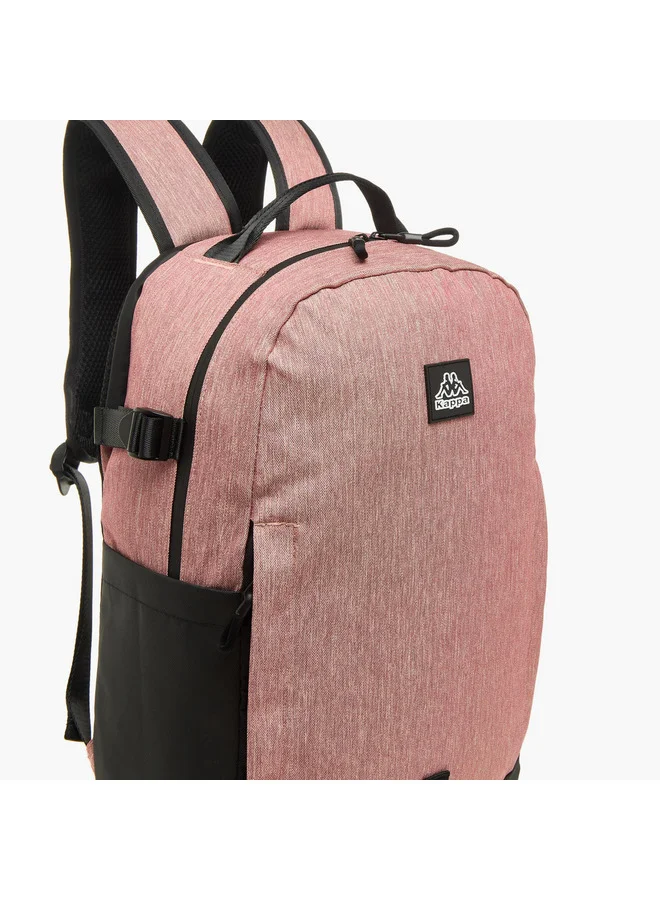 Kappa Girls Logo Applique School Backpack with Zip Closure - 15x31x47 cm