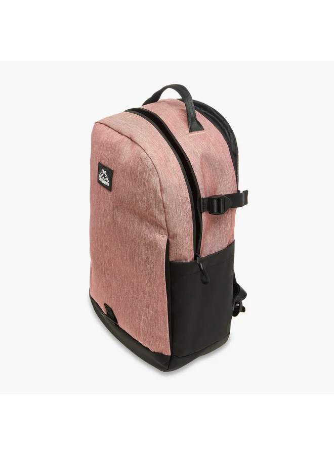 Kappa Girls Logo Applique School Backpack with Zip Closure - 15x31x47 cm