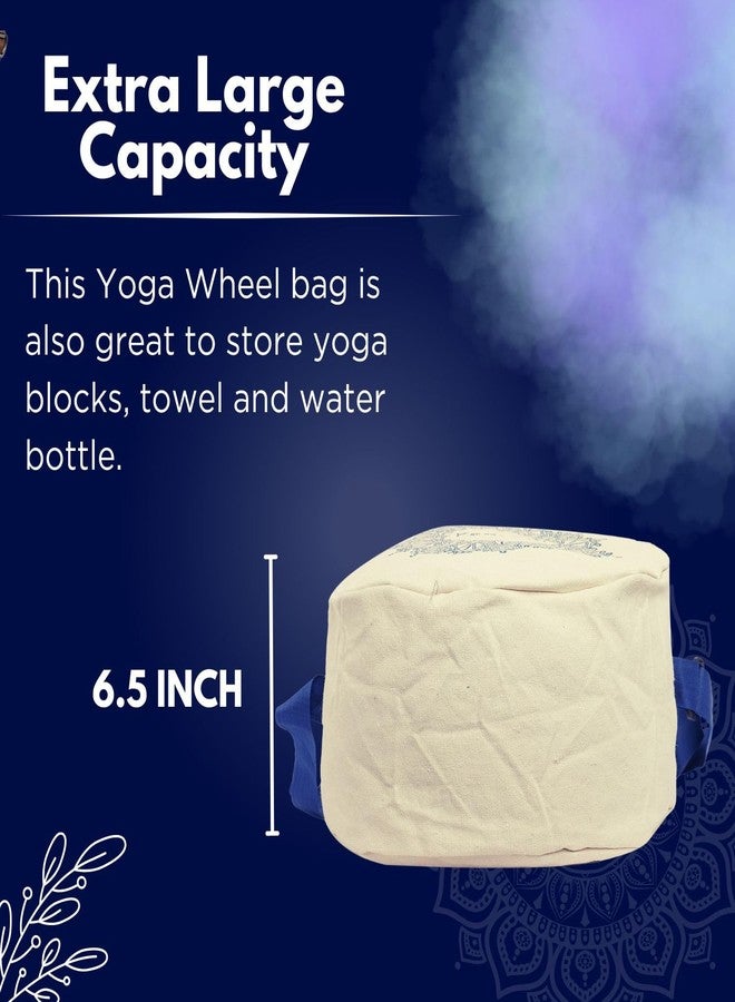 PANFIKH Yoga Wheel Carrying Case with Yoga Mat Cover Bag I Yoga Porps Accessories Bag I Natural Cotton Cover for Yoga Mat, Yoga Blocks and Yoga Wheel (Combo Pack) - Image 5