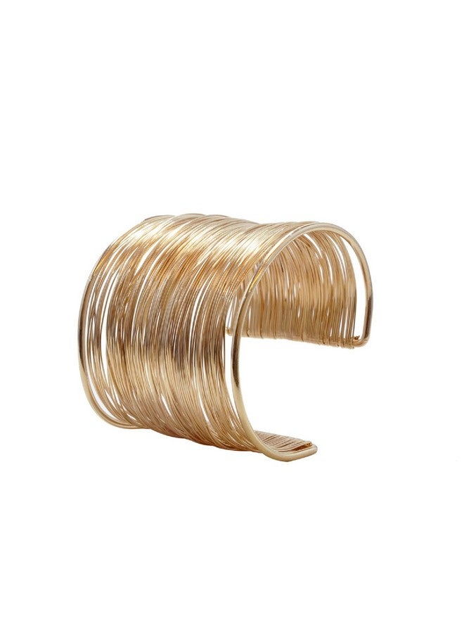 VANVENE Bracelets Gold Plated Open Cuff Bangles Gift Choice For Women & Girls Fashion (Classic Bohemia) - Image 1