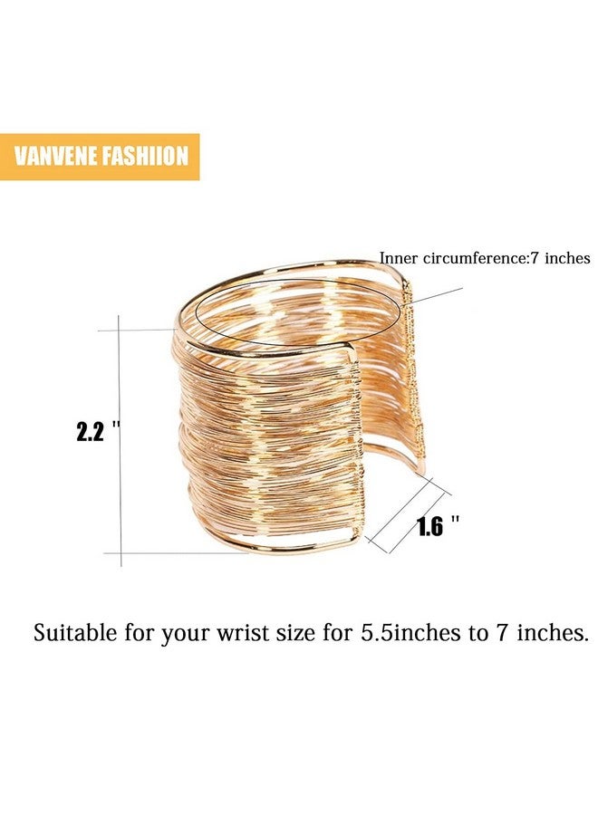 VANVENE Bracelets Gold Plated Open Cuff Bangles Gift Choice For Women & Girls Fashion (Classic Bohemia) - Image 2
