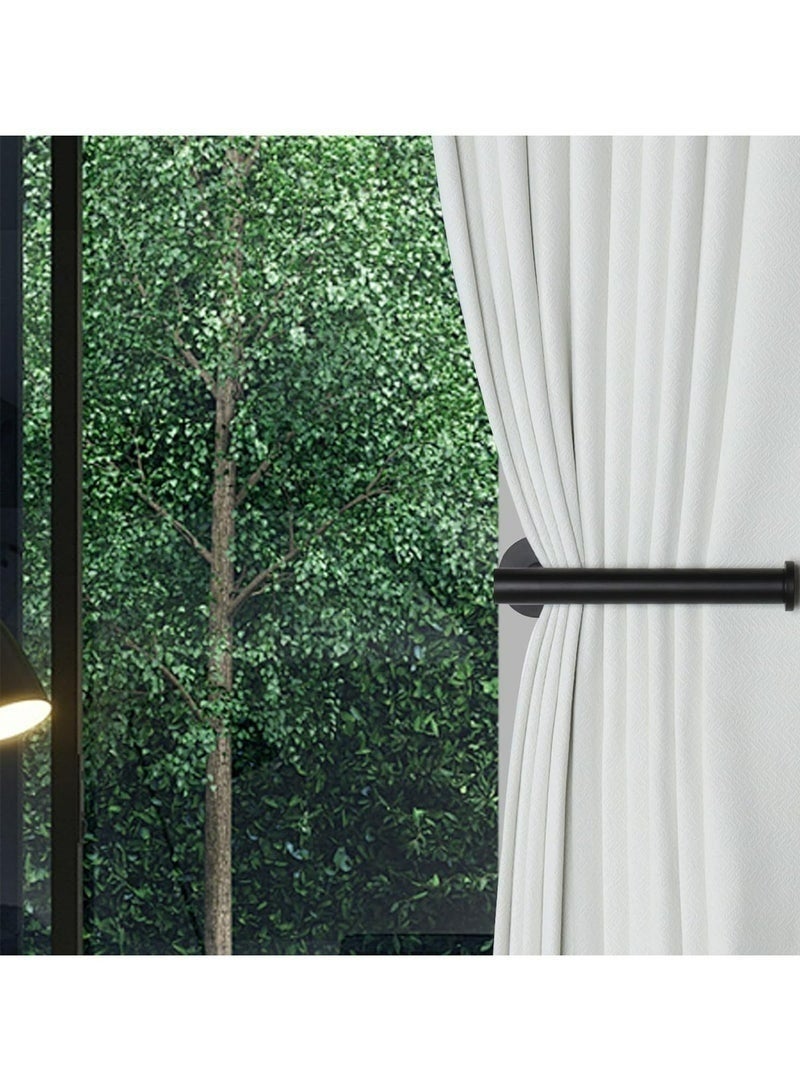 2pcs Curtain Tiebacks Adhesive Curtain Tiebacks No Drilling Adhesive Curtain Hooks Black - Image 5