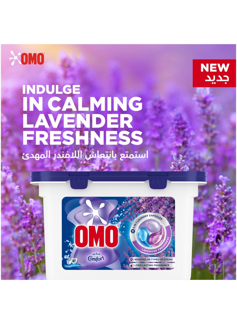 Omo Lavender Freshness 3in1 Laundry Capsules 15 Pods - Image 3