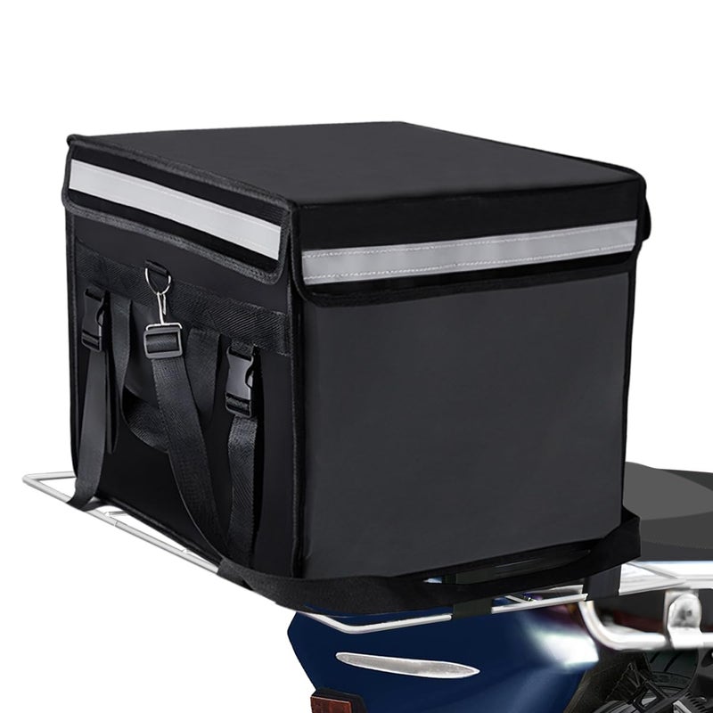 TooCust Large Insulated Food Delivery Bag with Fixed Base and Internal Frame, XXXL 20.5" x 16" x 16", Commercial Pizza Delivery Bag w/Divider, Waterproof & Foldable Catering Bag Food Deliveries, Black - Image 1