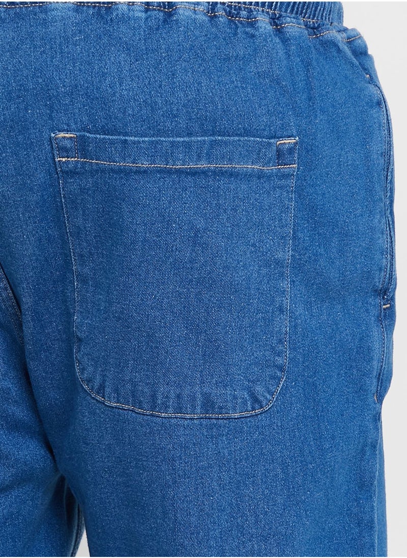 Seventy Five - Relaxed Fit Denim Joggers - Image 1