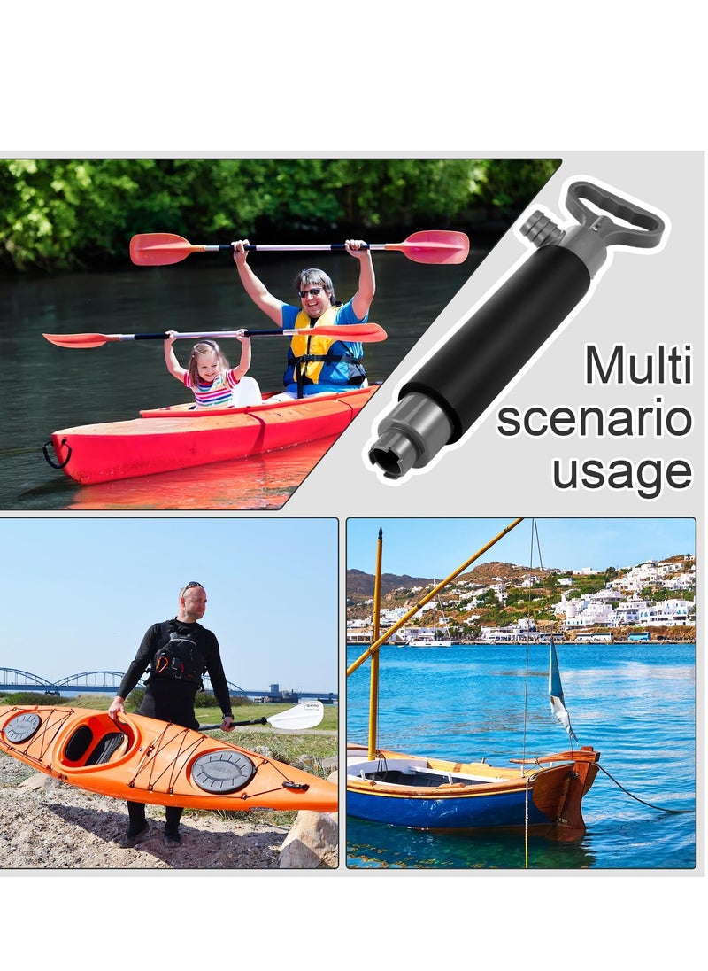 Excefore - 2 Pack Kayak Hand Pump, 16.1 Inch Manual Portable Kayak Hand Water Pumps with Hose,Suitable for Kayak Rescue Outdoor Survival (Black Gray) - Image 1