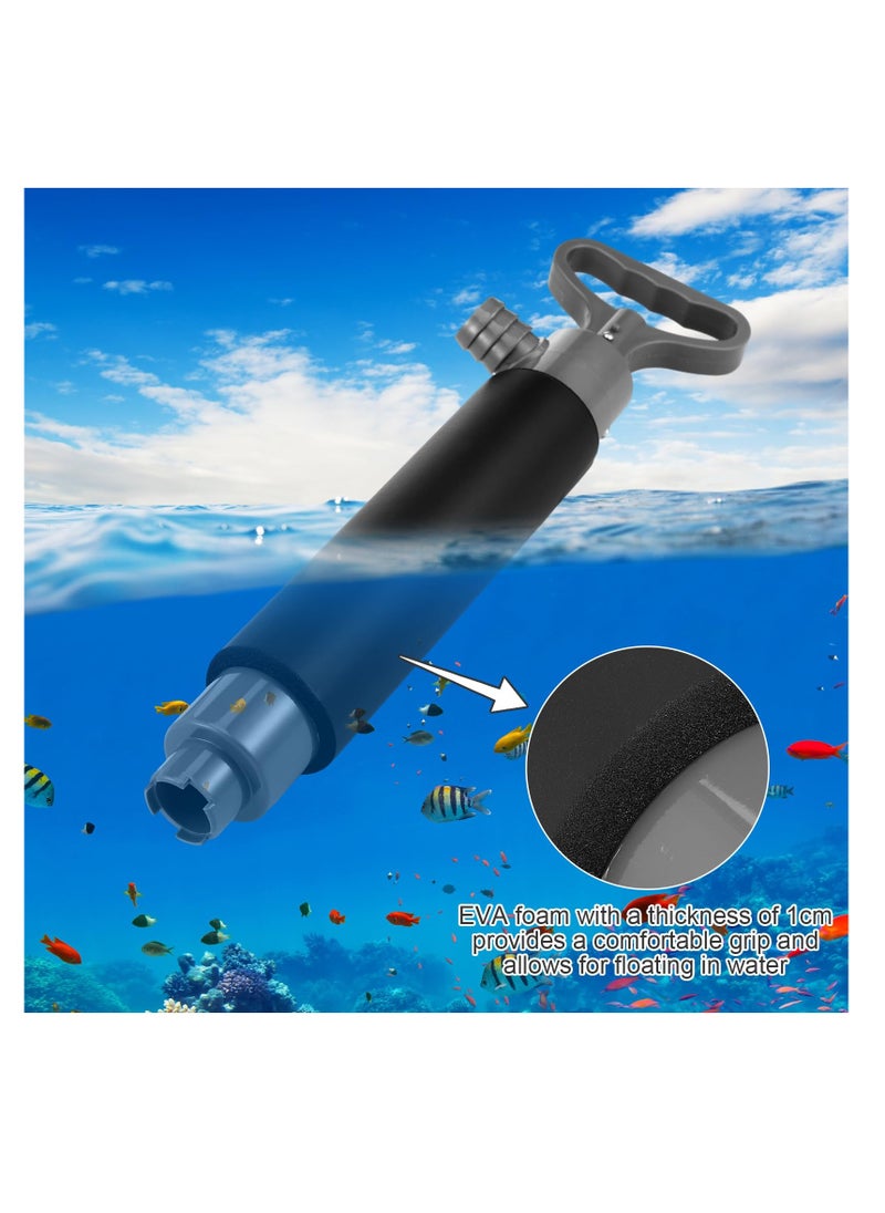 Excefore 2 Pack Kayak Hand Pump, 16.1 Inch Manual Portable Kayak Hand Water Pumps with Hose,Suitable for Kayak Rescue Outdoor Survival (Black Gray)  - Image 4