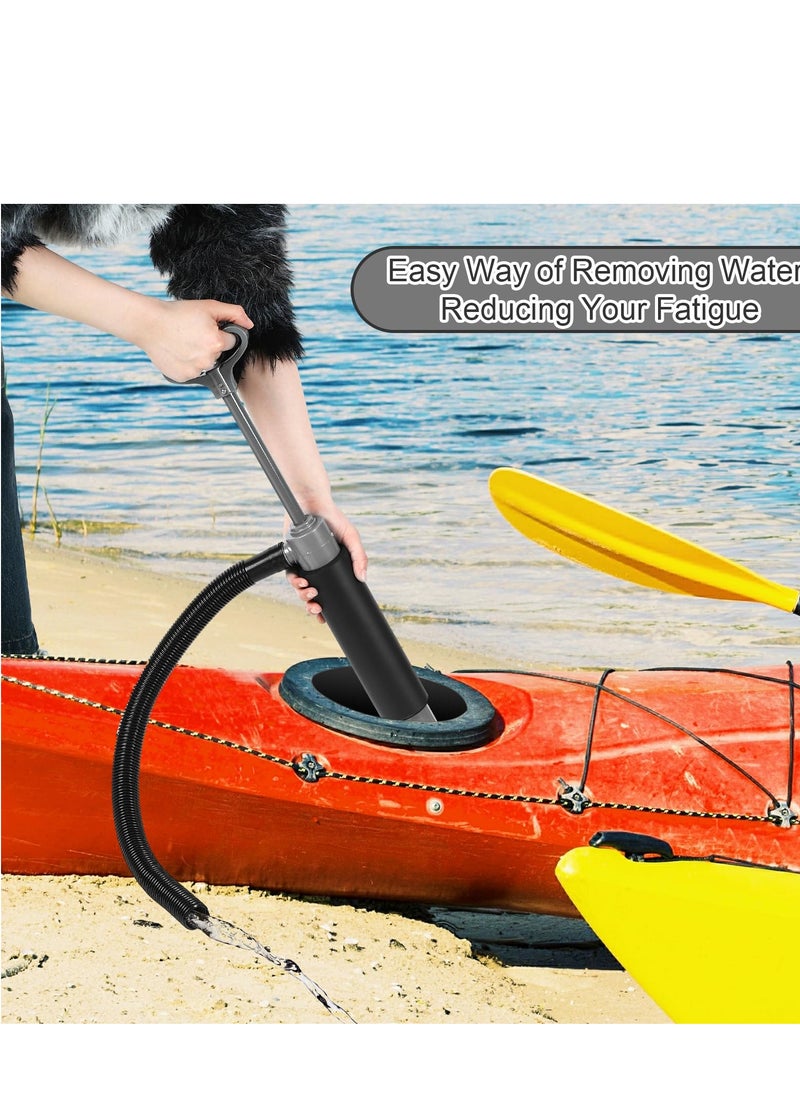 Excefore - 2 Pack Kayak Hand Pump, 16.1 Inch Manual Portable Kayak Hand Water Pumps with Hose,Suitable for Kayak Rescue Outdoor Survival (Black Gray) - Image 1
