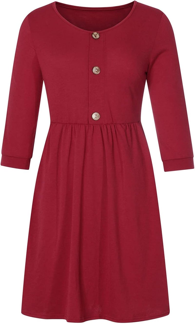cheekyglo V Neck Midi Dresses for Women Loose Long Sleeve Waist Tie Mini Dresses Long Maxi Summer Beach Swing Dress - Image 2