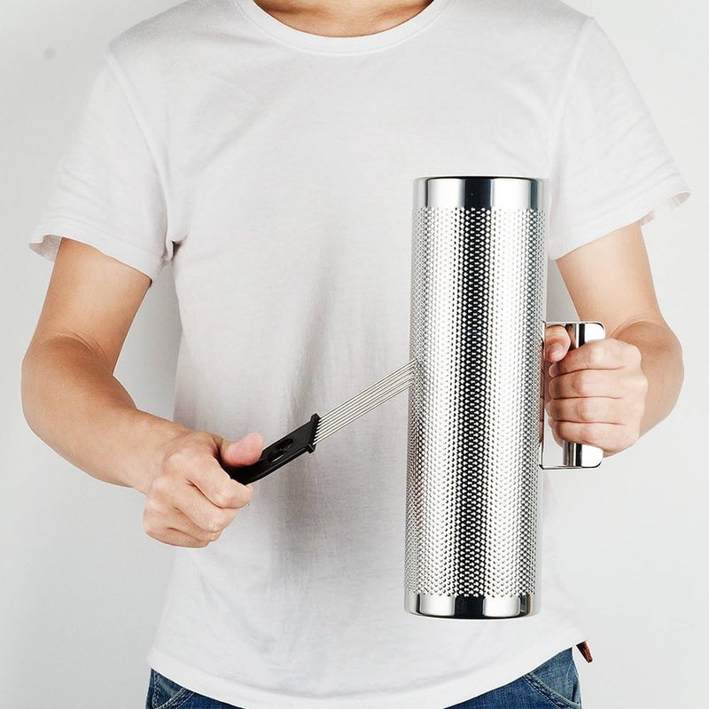 Vangoa جويرو معدني 12" × 4" من الفولاذ المقاوم للصدأ مع مكشطة آلة إيقاع لاتينية - Image 3