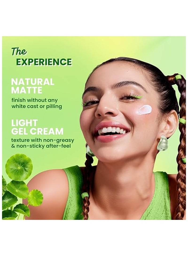 Dot & Key CICA Calming Mattifying Sunscreen SPF 50 PA++++ | For Oily Acne Prone & Sensitive Skin | UVA/UVB Protection | No White Cast, Ultra Light, Fragrance Free & Quick Absorbing - Image 2