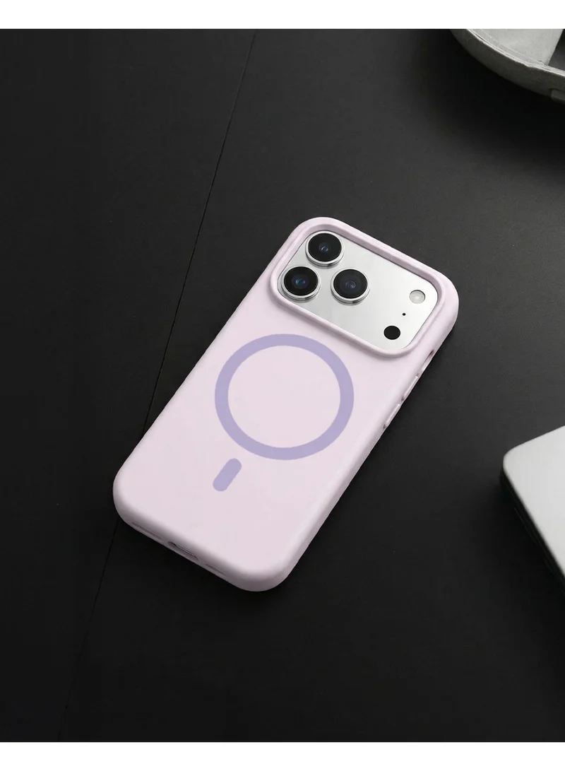Mobcos Mobcos iPhone 17 Pro Purple Elite Ring Mobcos iPhone 17 Pro Purple Elite Ring Premium Silicone Magnetic Wireless Charging Case for iPhone | Silky Soft Touch | Military-Grade Shockproof Protection | Strong Magnetic Compatibility | Luxury Slim Cover  | Best Price UAE