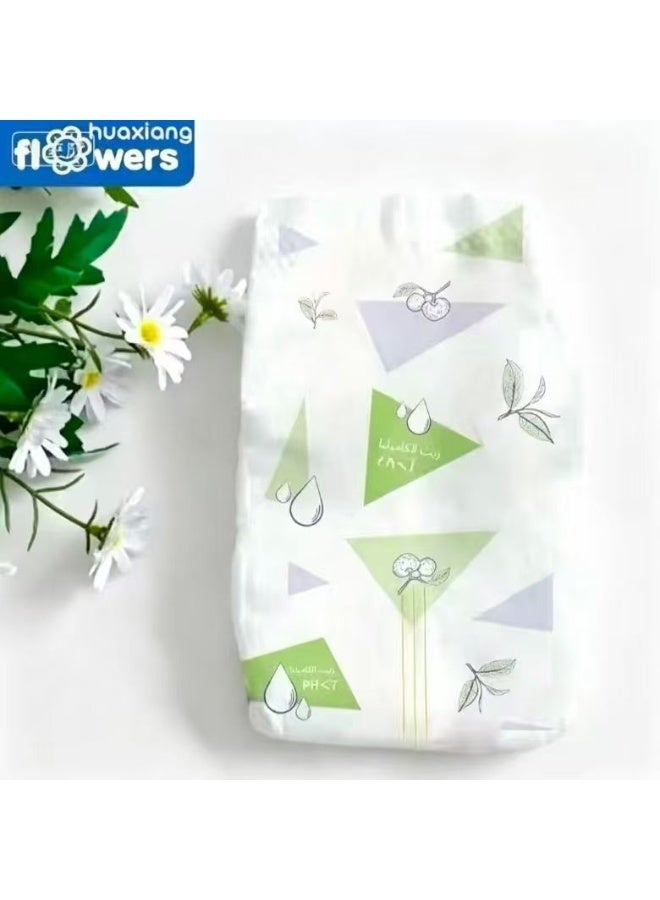 huaxiang Rash-Free Baby Diapers with Overnight Dry Protection, Size 4 (9–14kg), 50 Count – Hypoallergenic & Gentle on Skin