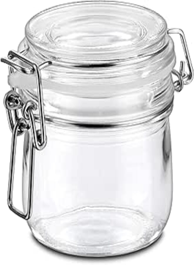 Borgonovo 96.2Nr Normal Food Container Jar 200ML With Elegant Design - Clear